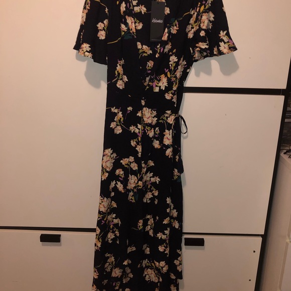 SOLD - Kosmios high low floral wrap dress - Picture 5 of 5